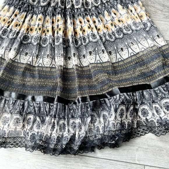 Lapis  Floral Print Strapless Convertible Dress - Picture 15 of 15